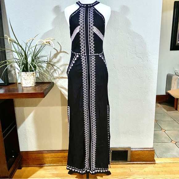RARE Free People intimately Embroidered Halter Maxi Dress, S - Picture 2 of 15